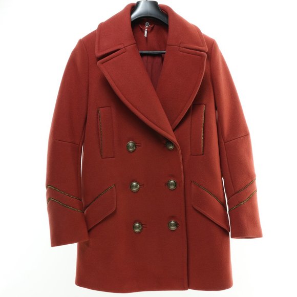 Free People Jackets & Blazers - Free People Sedgwick Military Peacoat Double Breasted Jacket • S •